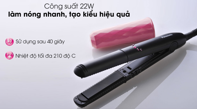 Máy tạo kiểu tóc Panasonic EH-HV11-K645 phủ Keratin, dầu dừa, kẹp gốm bảo vệ tóc tối ưu