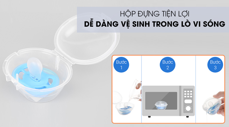 Ti giả silicone Philips Avent SCF542/12 được trang bị hộp đựng bảo quản tiện lợi.
