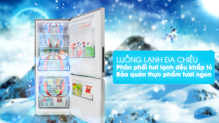 Hệ thống làm lạnh đa chiều Panorama trên tủ lạnh Panasonic Inverter NR-BV280QSVN
