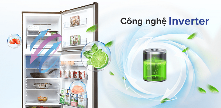 Công nghệ Inverter trên Tủ lạnh Panasonic Inverter 306 lít NR-TV341VGMV