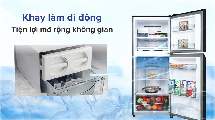 Khay đá di động trên Tủ lạnh Panasonic Inverter 268 lít NR-TV301VGMV