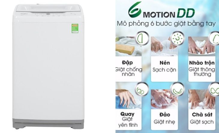 Chuyển động đa chiều mô phỏng giặt tay giúp làm sạch sâu quần áo