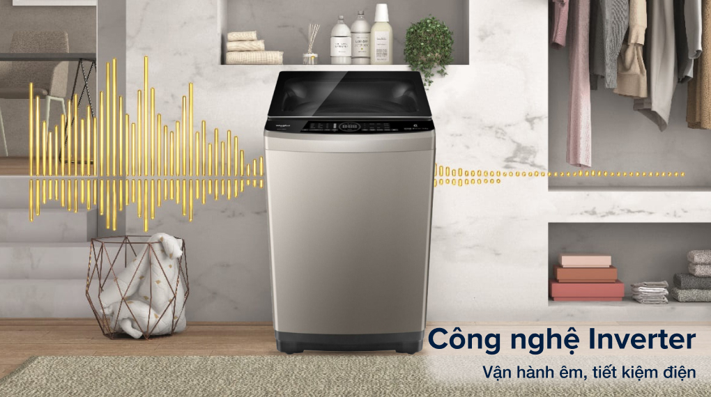 Máy giặt Whirlpool VWIID11502FG trang bị động cơ truyền động trực tiếp tích hợp công nghệ Inverter