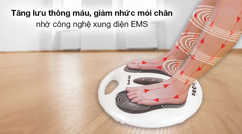 Máy massge chân Rio Tek CRBO3 sử dụng công nghệ xung điện EMS giúp đẩy lùi cơn đau nhức, đem đến cho bạn sự dễ chịu