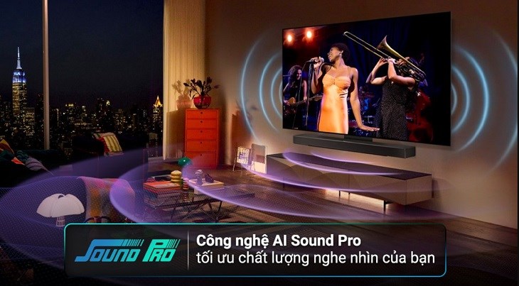 Công nghệ AI Sound Pro tối ưu chất lượng âm thanh phát ra, nâng cao cảm xúc cho người nghe