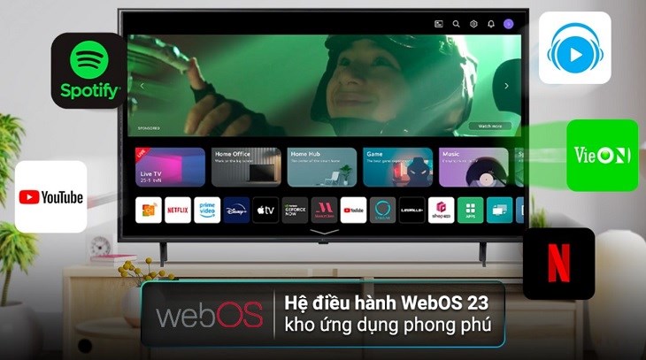 Giao diện hệ điều hành webOS 23 dễ sử dụng