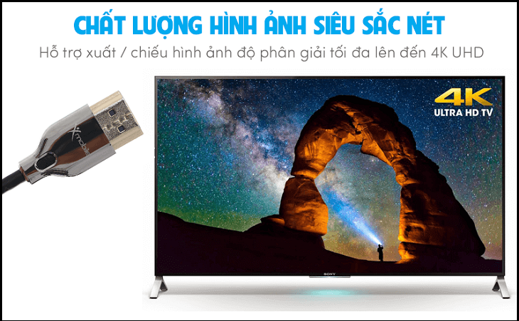 Cáp HDMI 2.0 Slim 2m Xmobile DS139-2TB Đen Bạc giúp việc kết nối tivi với ứng dụng Zoom dễ dàng hơn