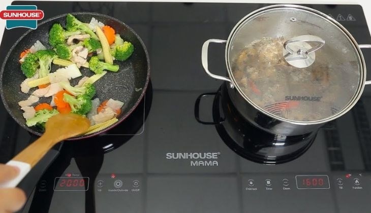 Cảm biến chống tràn bảo vệ người dùng khỏi bị bỏng cũng như các linh kiện của bếp