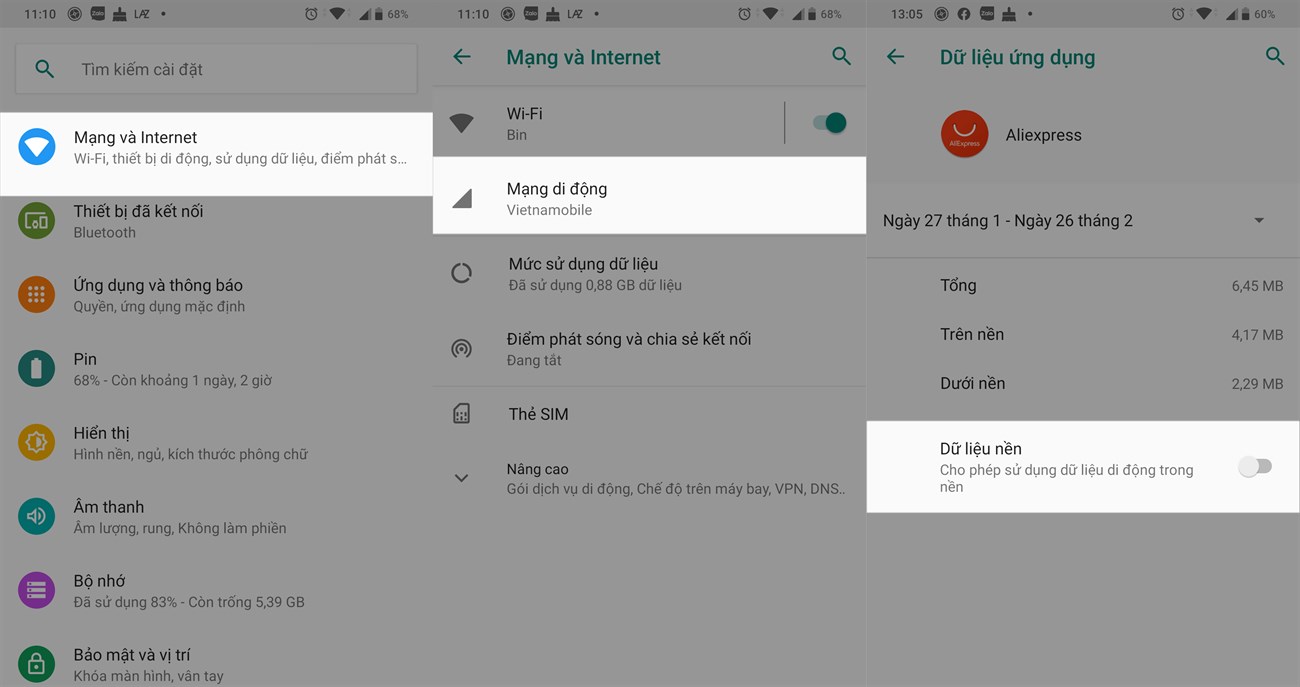 Cập nhật và vô hiệu hóa các ứng dụng trên Android