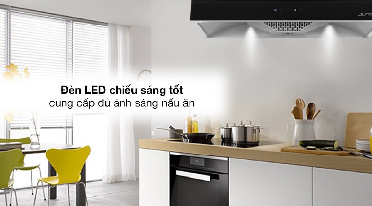 Máy hút mùi âm tủ Junger HRJ-75 được trang bị đèn chiếu sáng, giúp quá trình nấu ăn dễ dàng hơn