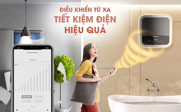 Bạn có thể điều khiển máy nước nóng Ariston từ xa tiện lợi