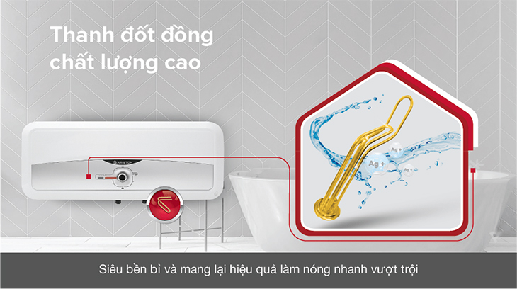 Máy nước nóng Ariston có chất liệu tốt, đạt chuẩn