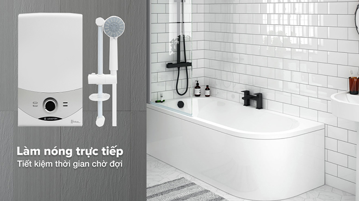 Máy nước nóng Ariston trực tiếp có chế độ làm nóng nước nhanh chóng