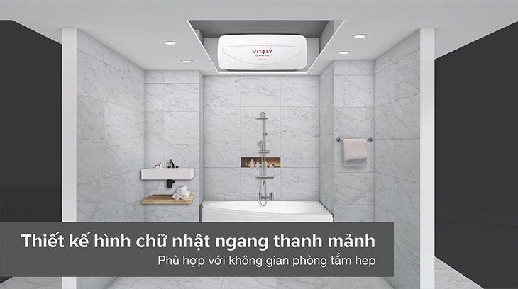 Máy nước nóng của Ariston thiết kế hiện đại, nhỏ gọn