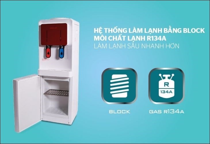 Sản phẩm có hệ thống làm lạnh bằng Block siêu bền giúp làm lạnh nhanh chóng