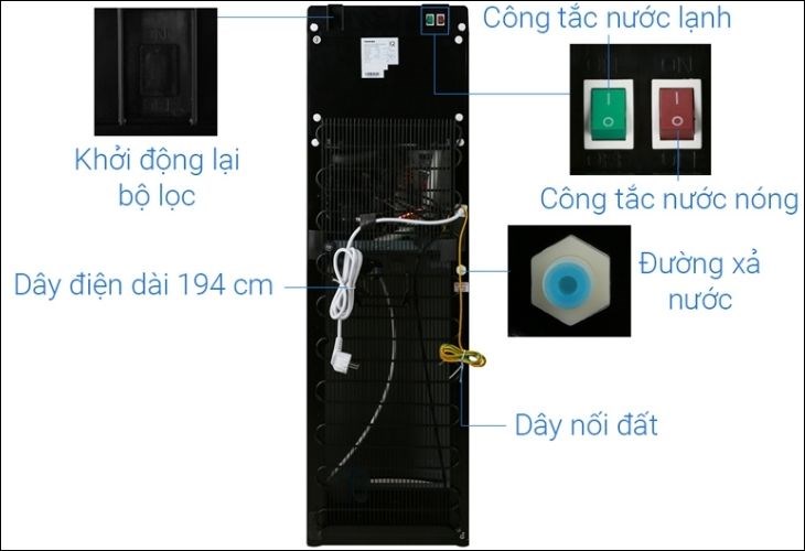 Công tắc nước nóng và nước lạnh độc lập của sản phẩm được thiết kế để tách biệt hai nguồn nước