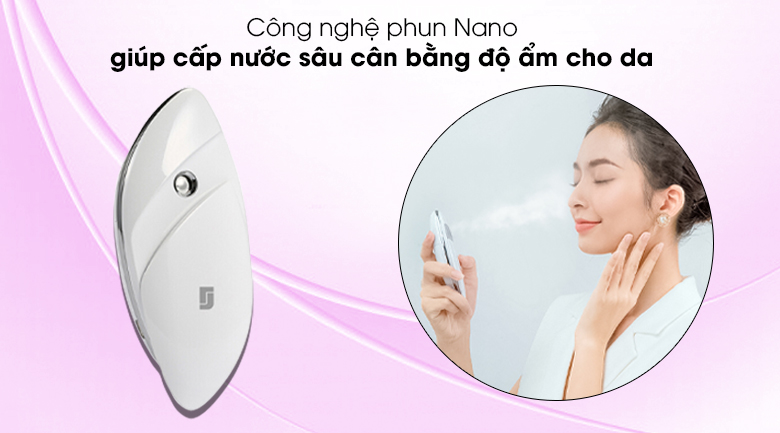Công nghệ phun nano trên máy xịt khoáng dưỡng ẩm Lifetrons giúp cung cấp độ ẩm cho làn da trở nên rạng rỡ hơn