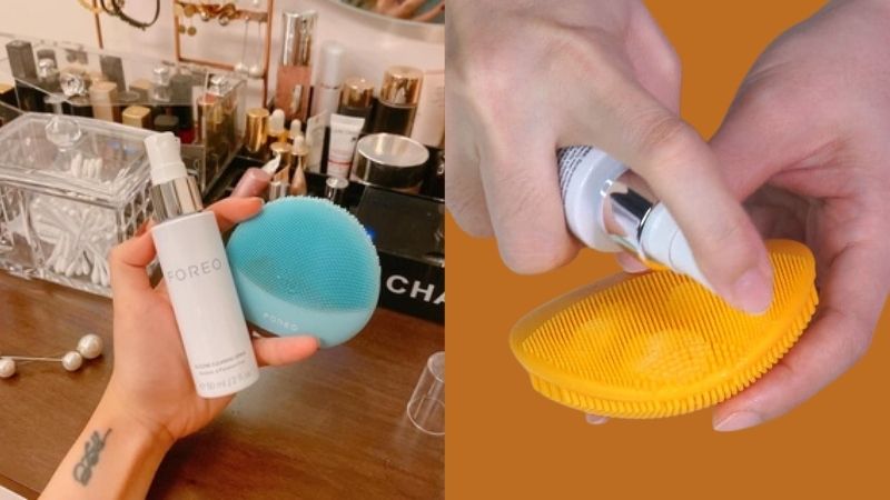 Vệ sinh máy rửa mặt bằng dung dịch chuyên dụng giúp loại bỏ vi khuẩn