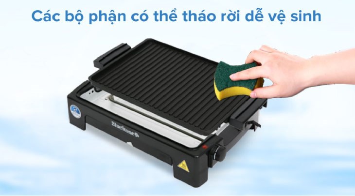 Bếp nướng điện BlueStone EGB-7418 1500W các bộ phận có thể tháo rời, dễ dàng vệ sinh