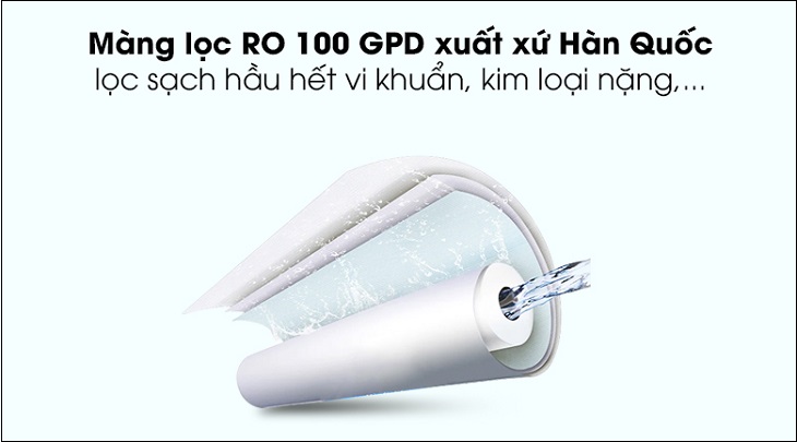 Máy lọc nước hiệu Dmax trang bị màng lọc RO 100 GPD Hàn Quốc