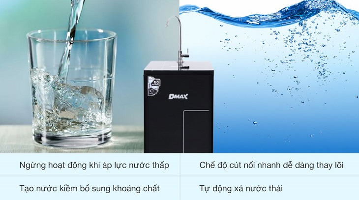 Sản phẩm máy lọc nước hiệu Dmax sở hữu nhiều tiện ích thông minh