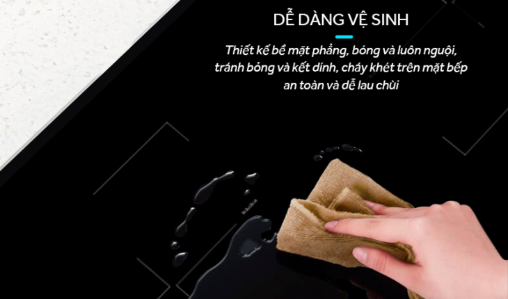 Bếp điện từ Nagakawa dễ dàng vệ sinh
