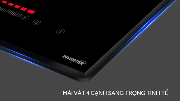 Bếp điện từ Nagakawa được mài vát 4 cạnh tinh xảo