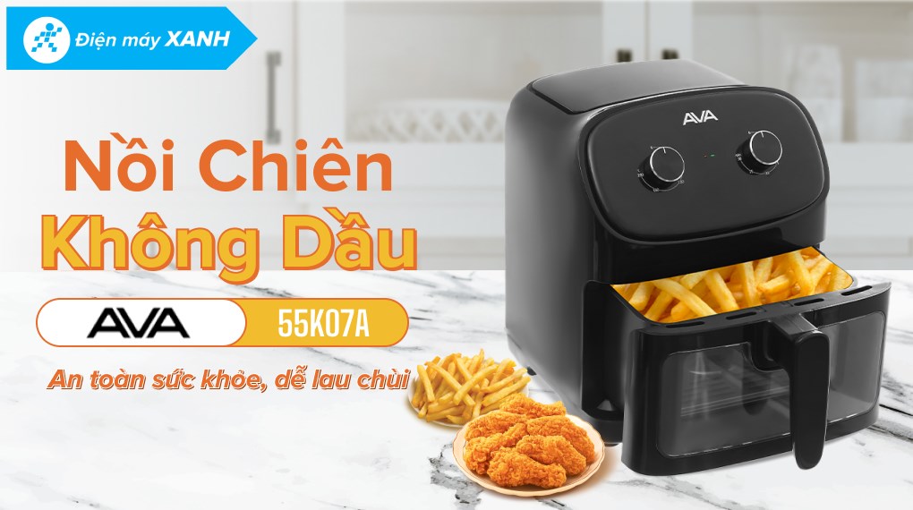 Bạn không nên cho quá nhiều thức ăn vào nồi chiên không dầu AVA 55K07A 5.5 lít