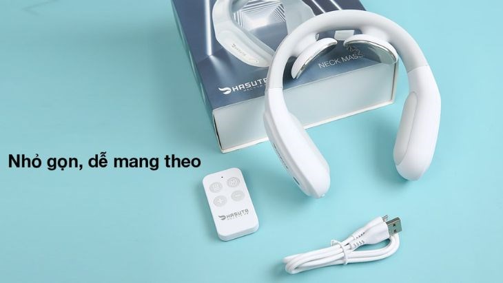 Máy massage cổ, vai, gáy HASUTA HMN-160 (Màu trắng) có thiết kế nhỏ gọn, thời trang được sản xuất bởi thương hiệu HASUTA