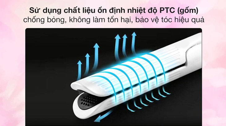 Máy uốn duỗi tóc K.SKIN KD3886A sở hữu lưỡi uốn bằng gốm bảo vệ tóc hiệu quả
