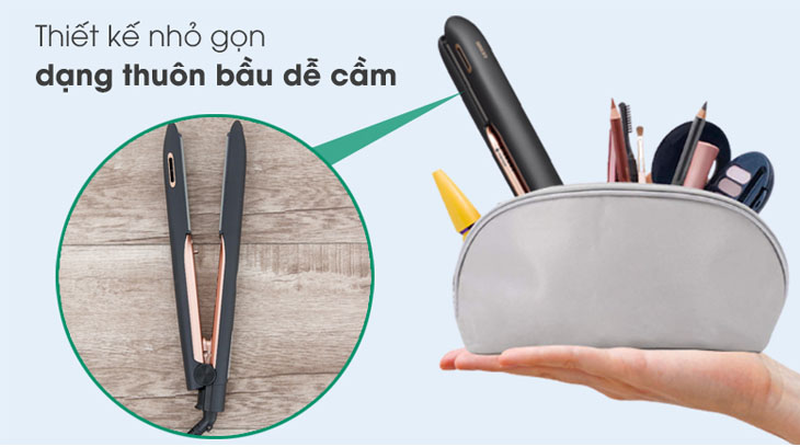 Máy uốn duỗi tóc Panasonic EH-HV52-K645 thiết kế nhỏ gọn, dễ dàng mang theo