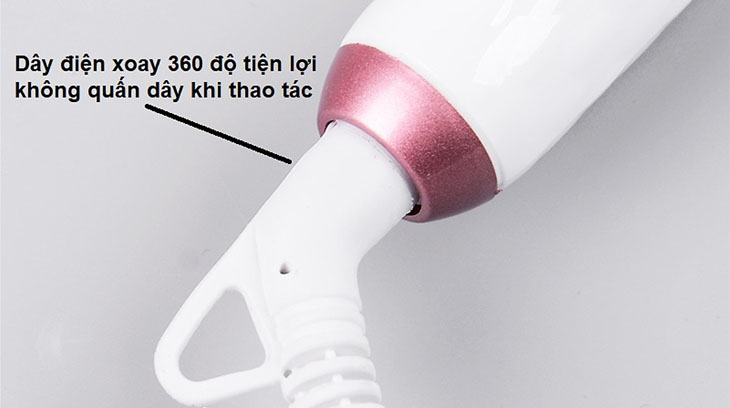 Phần dây điện có khớp xoay 360 độ của máy uốn duỗi tóc