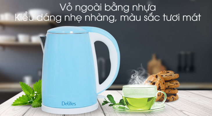 Bình đun siêu tốc Delites 1.8 lít ST18DB01
