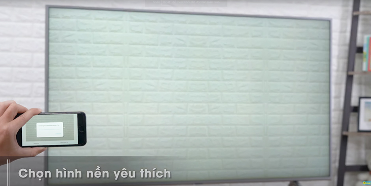 màn hình tivi sẽ xuất hiện hình đã chọn