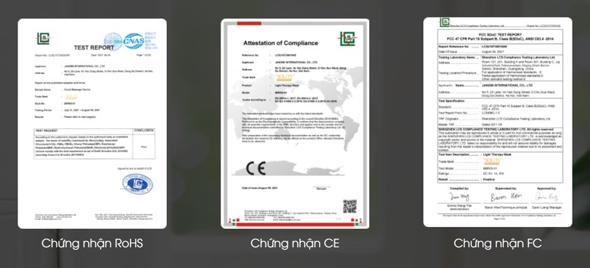 BIBURY được cấp chứng nhận RoSH và chứng nhận CE