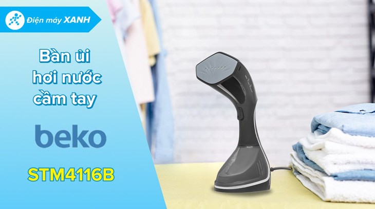 Bàn ủi hơi nước cầm tay Beko STM4116B 1600W có kiểu dáng đơn giản, nhỏ gọn, tiện cầm nắm và di chuyển