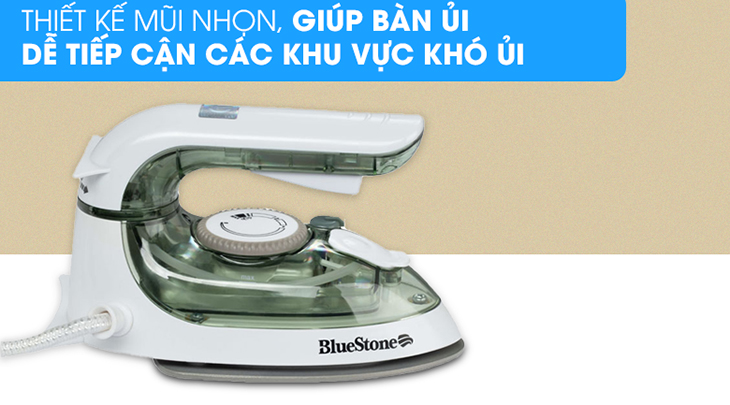 Bàn ủi BlueStone sở hữu thiết kế hiện đại, sang trọng, có mũi nhọn