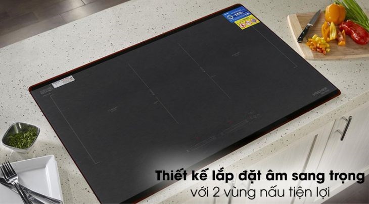 Bếp từ đôi lắp âm Kocher DIB4-888MI có các góc bo tròn, tạo nét đẹp tinh tế cho không gian bếp