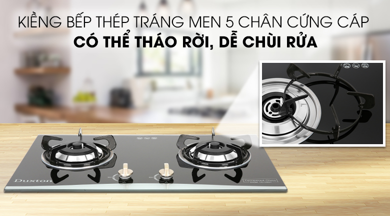 Kiềng bếp 5 chân chắc chắn, có thể tháo rời để vệ sinh