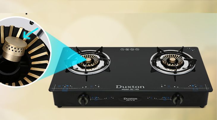 Thiết kế dạng xoáy ốc giúp cho ngọn lửa lớn tập trung vào đáy nồi