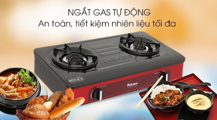 Bạn có thể sử dụng bếp ga đôi Paloma PA-V72 ER an toàn với tính năng ngắt ga tự động
