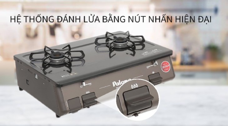 Bếp ga đôi Paloma PA-J61PE (BR) được trang bị hệ thống đánh lửa IC tạo tia lửa nhanh, bật bếp dễ dàng
