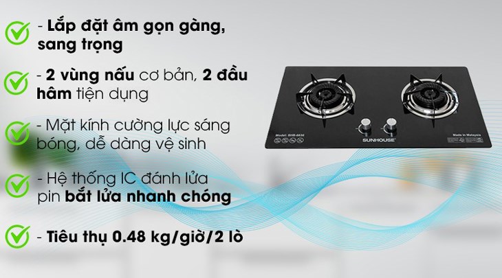 Bếp ga âm Sunhouse SHB-6636 được bán với giá 2.990.000 đồng (cập nhật 08/2023 và có thể thay đổi theo thời gian)