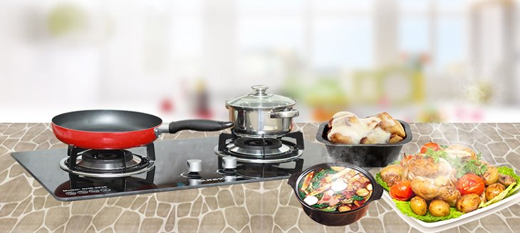 Bếp ga âm Sunhouse SHB-6636 có thiết kế gọn gàng, hiện đại