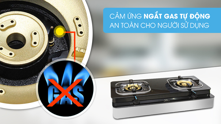 Bếp ga đôi Electrolux ETG729GKTR ngắt ga tự động an toàn cho người sử dụng
