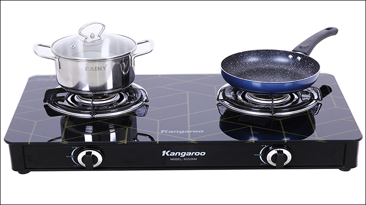 Bếp ga đôi Kangaroo KG526M có mâm lửa tiết kiệm gas
