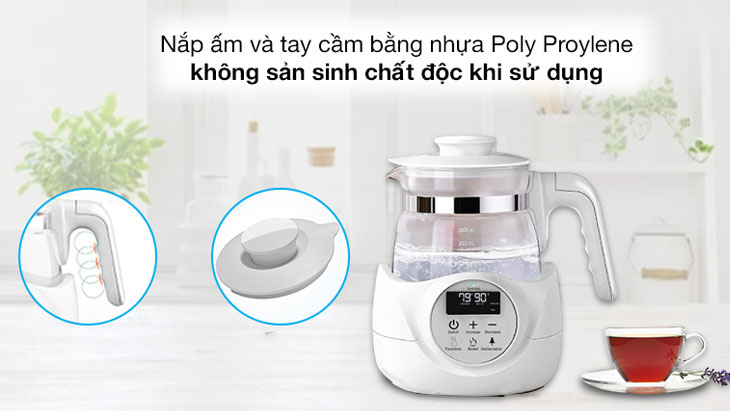 Bình đun siêu tốc Bonbébé được làm từ các vật liệu an toàn cho sức khoẻ