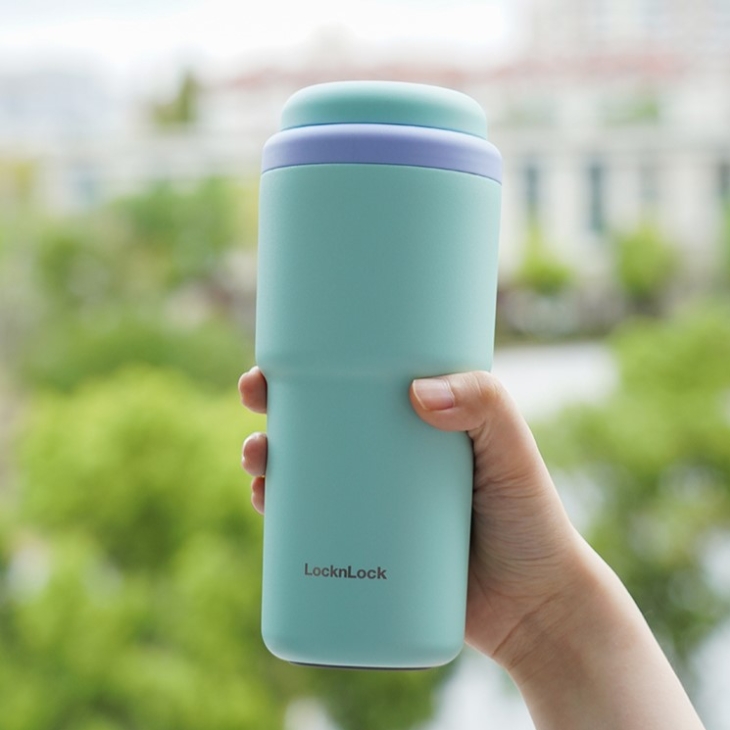 Bình giữ nhiệt inox 480 ml Daily Macaron Tumbler Lock&Lock LHC3292GRN