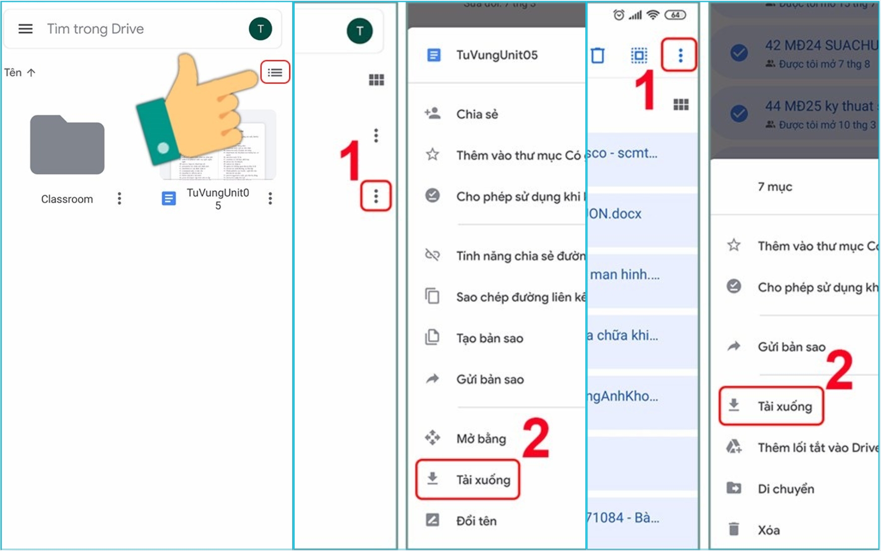 Hướng dẫn tải ảnh từ Google Drive về điện thoại