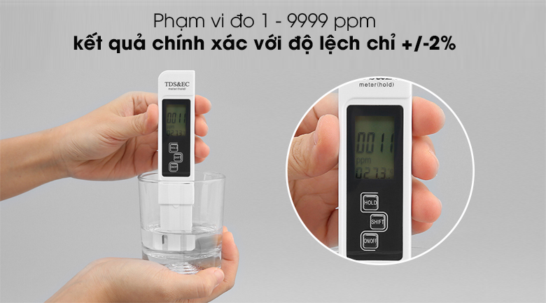 phạm vi đo của bút thử nước